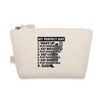 Racquetball My Perfect Day Racquetball Day Plan - Organic Pouch - nature - Front