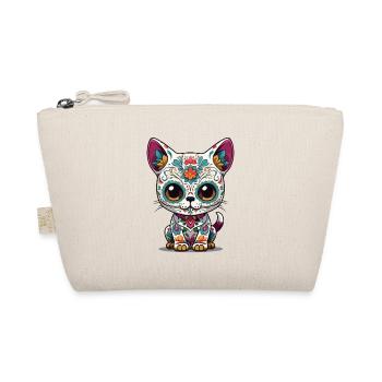 Chat Kawaii Emblématique Sugar Skull Mexique - Trousse biologique - nature - Devant