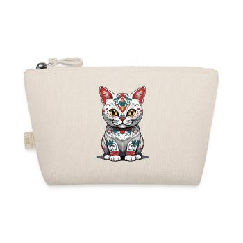 Cat Iconic Sugar Skull Mexico Streetwear - Organic Pouch - nature - Front