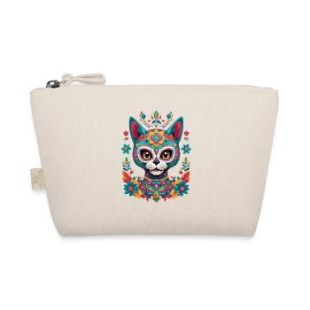 Sugar Skull Cat Aesthetic Mexico Streetwear - Organic Pouch - nature - Front
