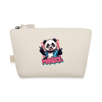 MARISOL - Magnifique prénom de fille avec un panda cool - Trousse biologique - nature - Devant