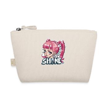 Lustig cooles Anime-Mädchen mit Schädel, Strahle - Bio-Täschchen - Natur - Vorne
