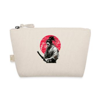 Japanische Samurai Grafik Vintage - Bio-Täschchen - Natur - Vorne