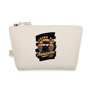 Cool Cat with Sunbeams and Sunglasses - Organic Pouch - nature - Front
