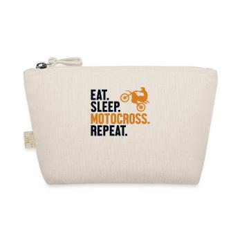 Eat Sleep Motocross Repeat Motorcycle Racing - Organic Pouch - nature - Front
