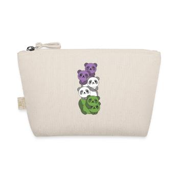 Genderqueer Flag Pride LGBTQ süße Panda - Bio-Täschchen - Natur - Vorne