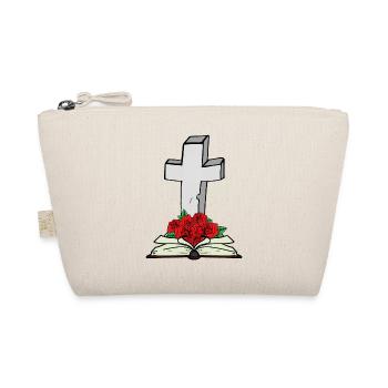 Cross Bible Book Jesus God Resurrection Death - Organic Pouch - nature - Front