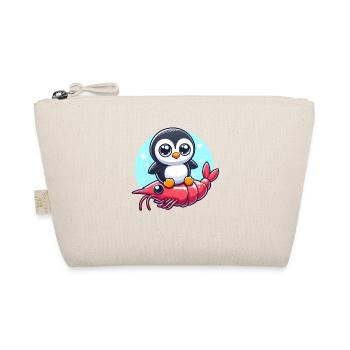 Penguin rides on shrimp - Organic Pouch - nature - Front