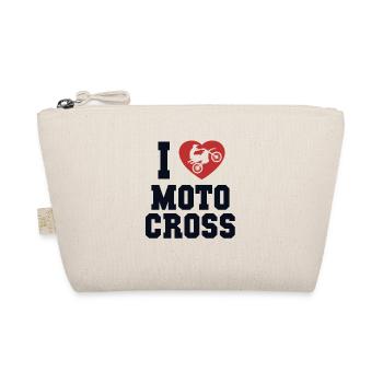 I love Motocross Racing Supermoto Motorcycle - Organic Pouch - nature - Front