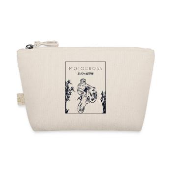 Motocross Chinese Hanzi Motorcycle Racing Riders - Organic Pouch - nature - Front