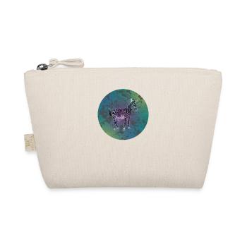 Retro Zebra Circle Funny Stripes Animal Cool Pun - Organic Pouch - nature - Front