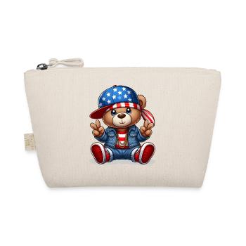 Cool Teddy Bear - Organic Pouch - nature - Front
