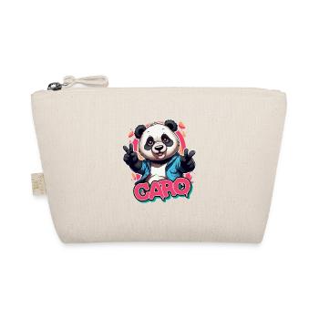 CARO - Beau nom de fille avec Cool Panda - Trousse biologique - nature - Devant