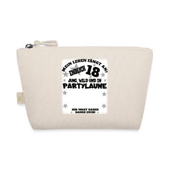 18th Birthday Girl & Boy Guestbook - Organic Pouch - nature - Front