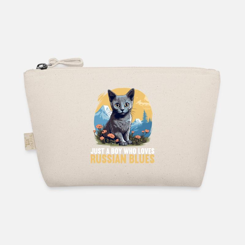 Chat bleu russe Russisch Blau Katze Trousse biologique