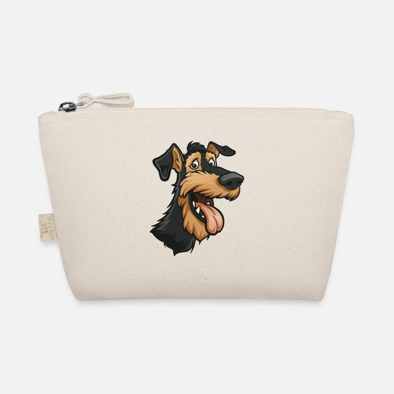 Airedale Terrier Geschenk | Cartoon Artwork Bio-Täschchen