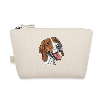 American Foxhound Geschenk | Cartoon Artwork - Bio-Täschchen - Natur - Vorne