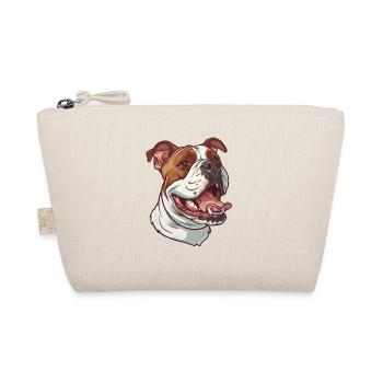 American Bulldog Geschenk | Cartoon Artwork - Bio-Täschchen - Natur - Vorne