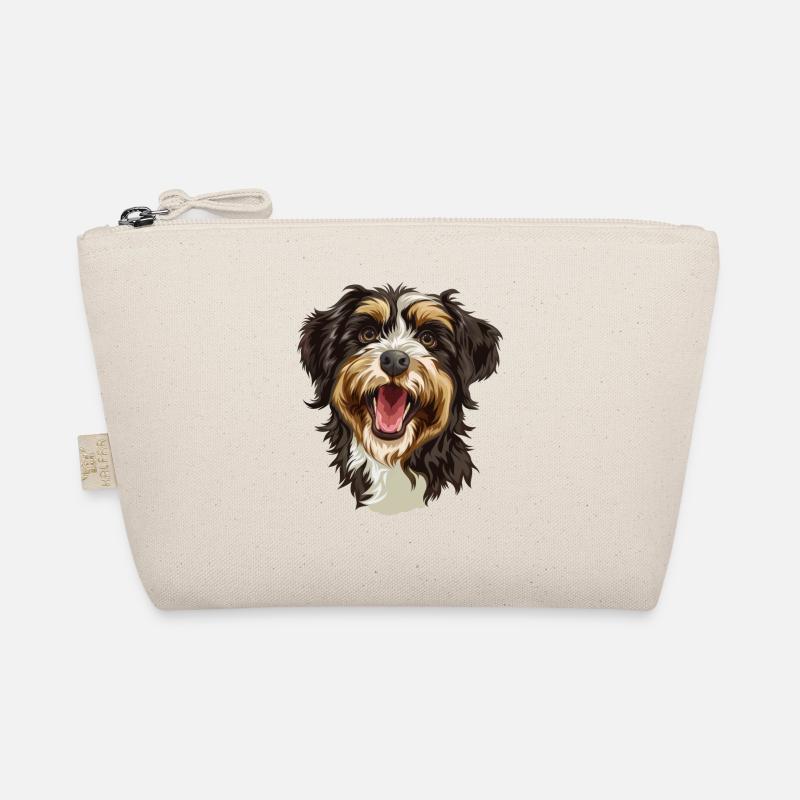 Aussiedoodle Geschenk | Cartoon Artwork - Bio-Täschchen - Natur
