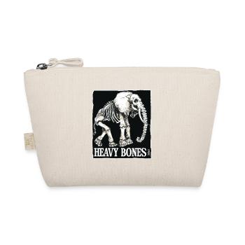 Heavy Bone Elephant Design - Organic Pouch - nature - Front