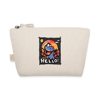 Adorable and funny dragon, hello - Organic Pouch - nature - Front