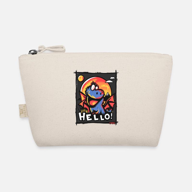 Adorable and funny dragon, hello Organic Pouch