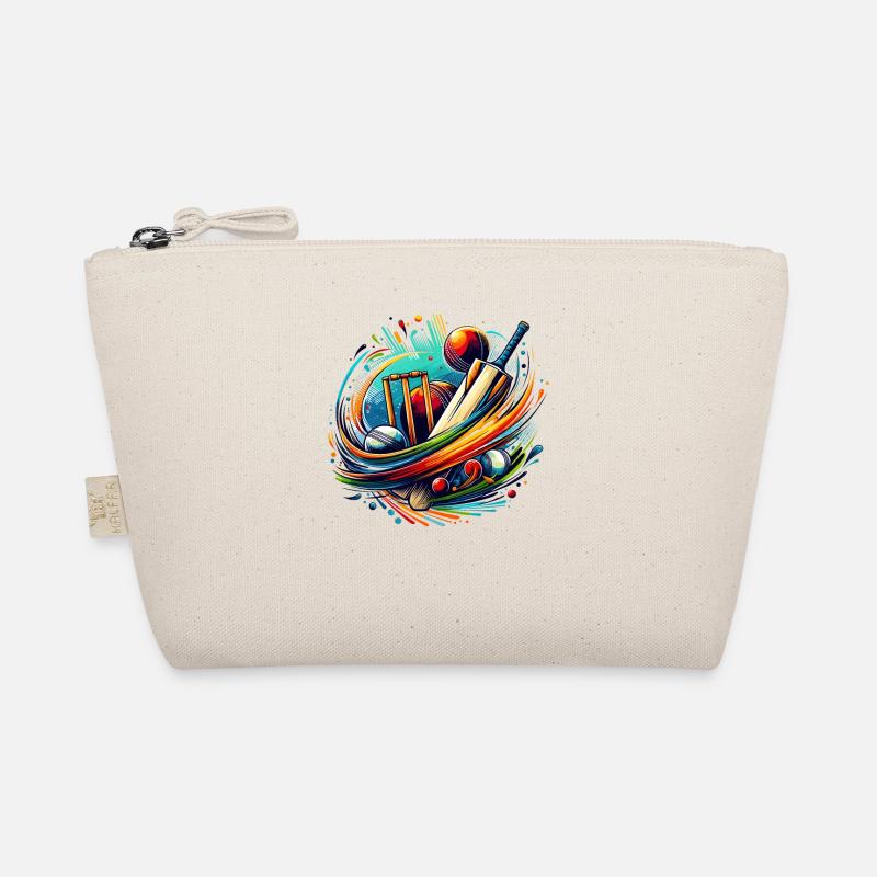 Splash Art coloré Cricket Bat Cricketer batteur Trousse biologique