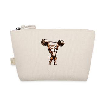 Hamsters Lifting Weights: Cartoon Workout - Organic Pouch - nature - Front