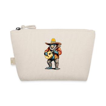 Bigfoot Mexican Mariachi Guitarist Fiesta - Organic Pouch - nature - Front