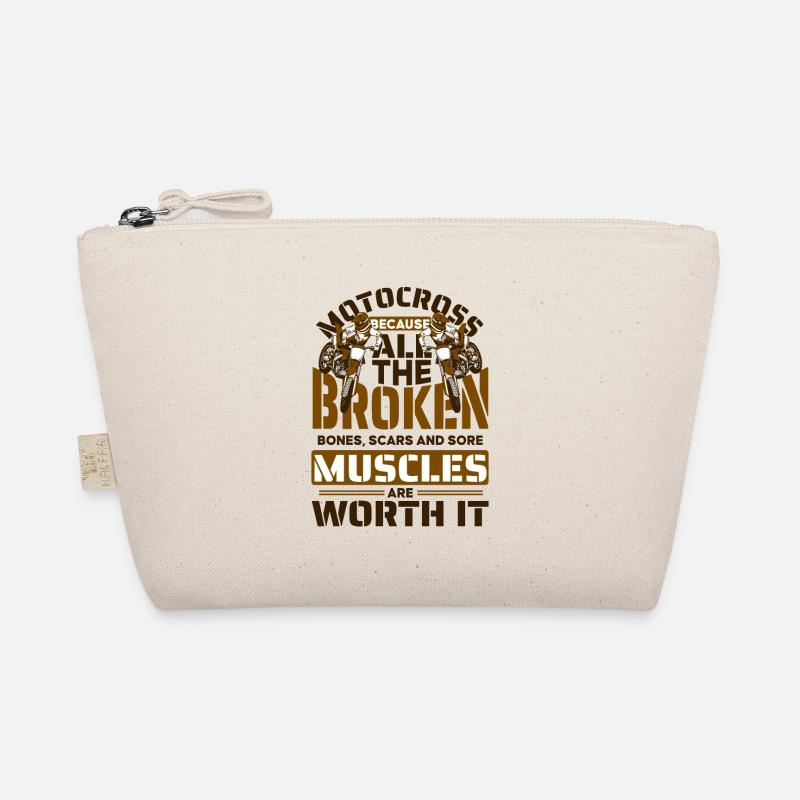 Because It's Worth It Supermoto Motorcycle Racing Organic Pouch