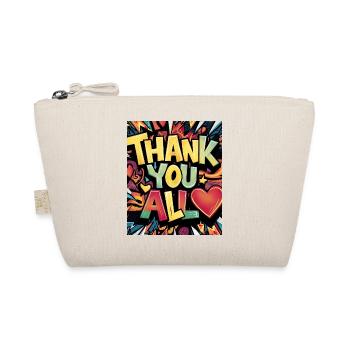 Colorful Thank You Cartoon Design - Organic Pouch - nature - Front