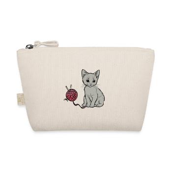 Cat Wool Play Domestic Cat Kitten - Organic Pouch - nature - Front