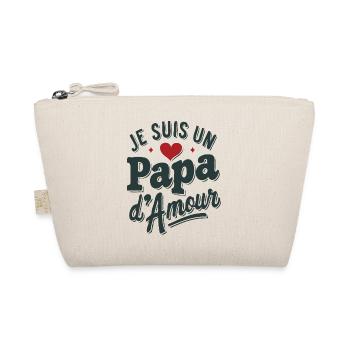 Belle idée cadeau je suis un papa d'amour - Trousse biologique - nature - Devant