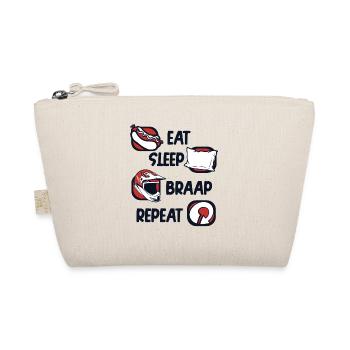 Eat Sleep Braap Repeat Supermoto Motorrad - Bio-Täschchen - Natur - Vorne
