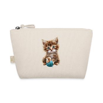 Chaton espiègle avec une pelote de laine - Trousse biologique - nature - Devant