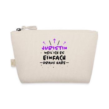 Juristin Spruch Jura Lustiges Juristin Geschenk - Bio-Täschchen - Natur - Vorne