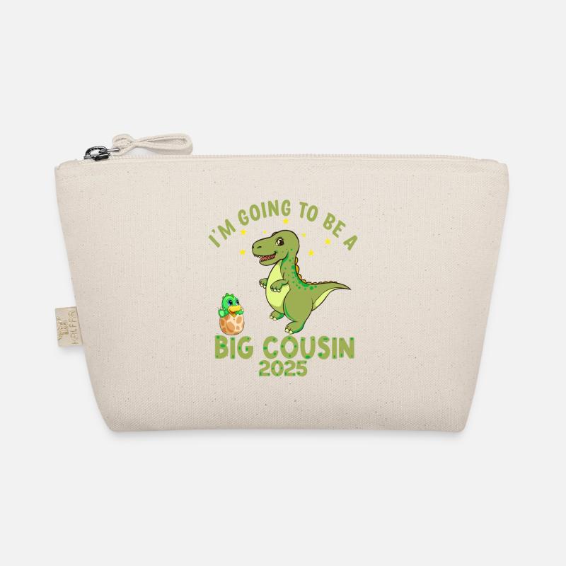 I'm Going To Be A Big Cousin Dinosaur cute tee Organic Pouch