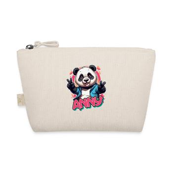 ANNY - Beautiful girl name with cool panda - Organic Pouch - nature - Front