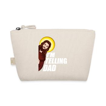 I'm Telling Dad Funny Jesus Meme God Religious - Organic Pouch - nature - Front