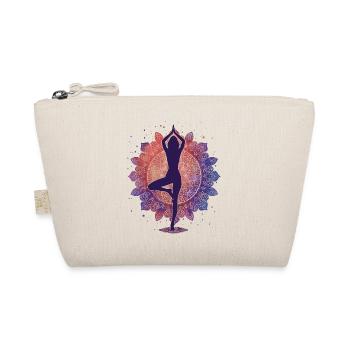 Die Serenität des Yoga: Silhouette in Pose mit Man - Bio-Täschchen - Natur - Vorne