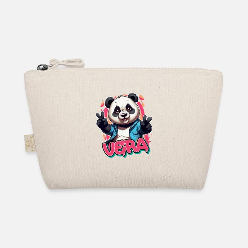 VERA - Schöner Mädchen Name mit coolem Panda Bio-Täschchen