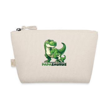 Papasaurus Father's Day Best Dad T-Rex Dinosaur - Organic Pouch - nature - Front