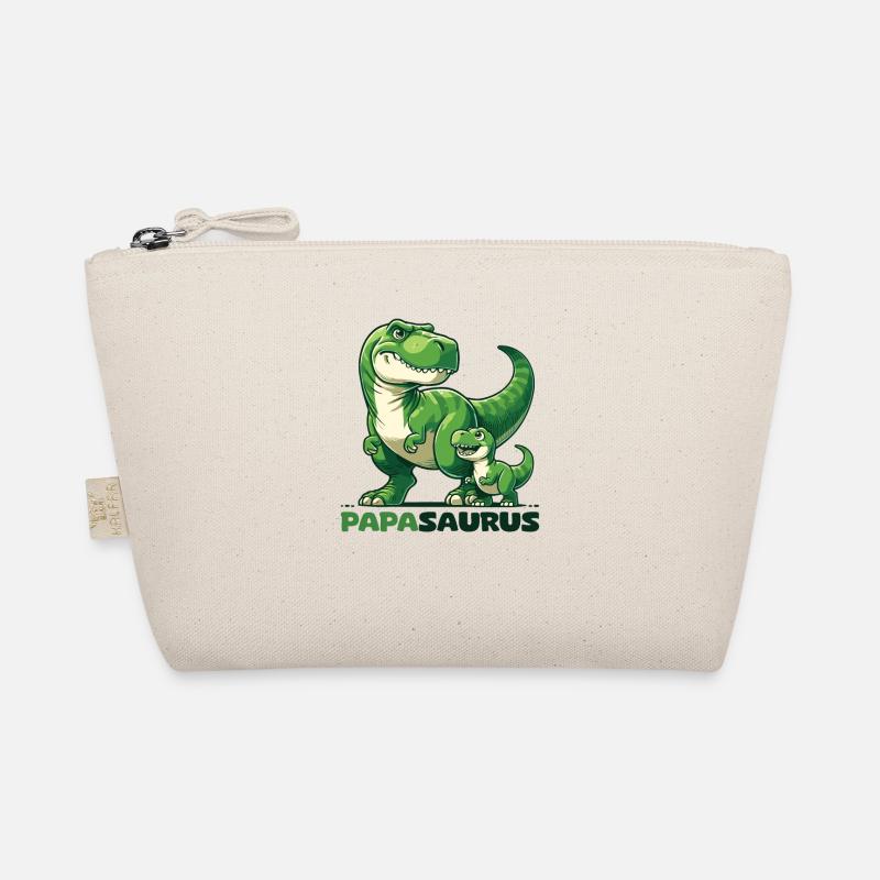 Papasaurus Father's Day Best Dad T-Rex Dinosaur Organic Pouch
