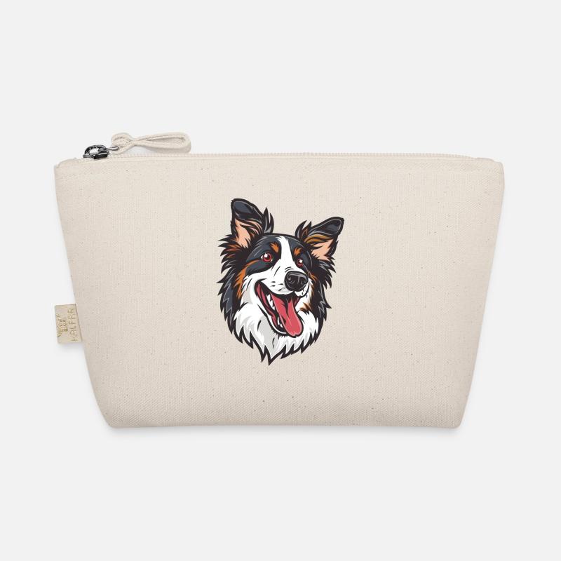 Border Collie | Cartoon Artwork Organic Pouch