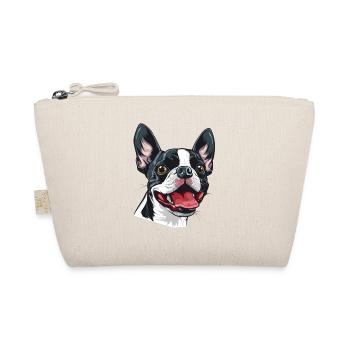 Boston Terrier | Cartoon Artwork - Organic Pouch - nature - Front