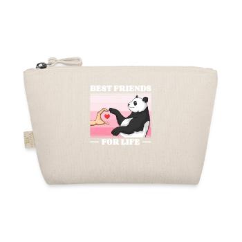 Panda Bear Lover Friend Pandas - Organic Pouch - nature - Front
