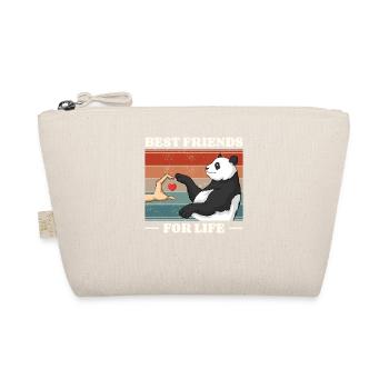 Rétro Panda Ours Amant Ami Pandas - Trousse biologique - nature - Devant
