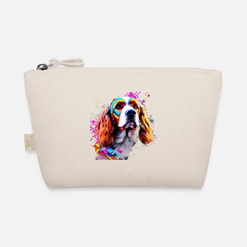 Englischer Cocker Spaniel künstlerisch gestaltet - Bio-Täschchen - Natur