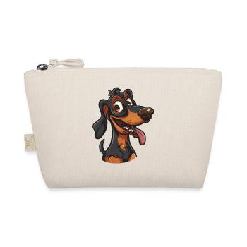 Dackel | Dachshund | Cartoon Artwork - Bio-Täschchen - Natur - Vorne