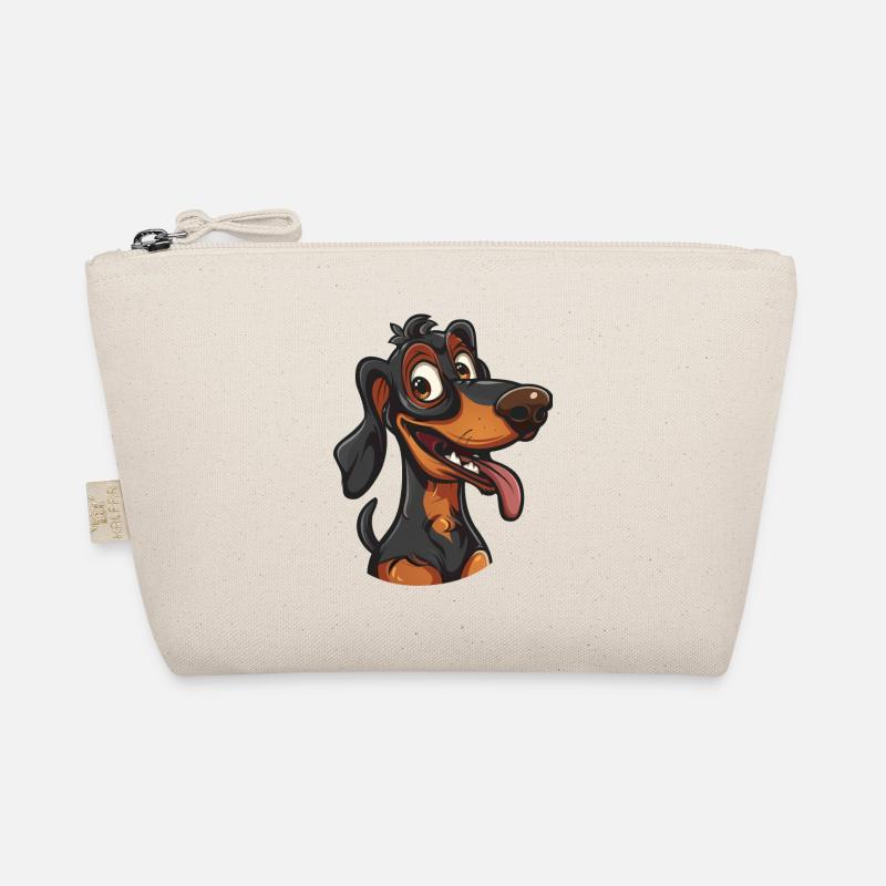 Dackel | Dachshund | Cartoon Artwork - Bio-Täschchen - Natur